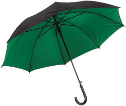 Everestus Umbrela 103 cm, maner curbat, automata, Everestus, 20IAN633, Negru, Verde, Metal, Poliester (EVE02-56-0103071)