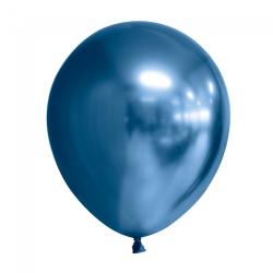 Globos Króm (tükör) lufi, kék színben, 50db/cs