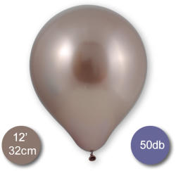 Globos Króm (tükör) lufi, rose gold színben, 50db/cs
