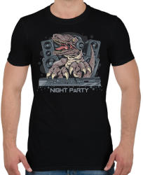 printfashion Night Party T-rex - Férfi póló - Fekete (2883280)