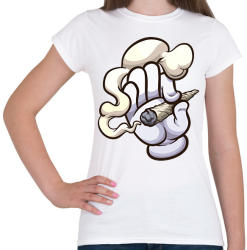 printfashion Cigiző kéz - Női póló - Fehér (2872849)