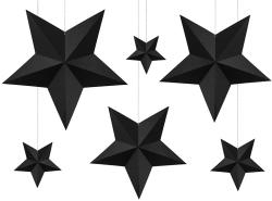 PartyDeco Ornament Stele - negru 6 buc