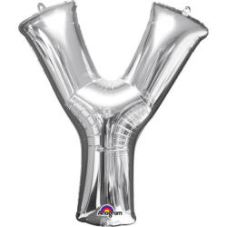 Amscan Mini balon din folie litera Y 33 cm argintiu