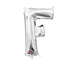 Amscan Mini balon din folie litera F 33 cm argintiu
