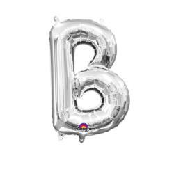 Amscan Mini balon din folie litera B 33 cm argintiu
