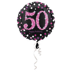 Amscan Balon din folie 50 roz strălucitor