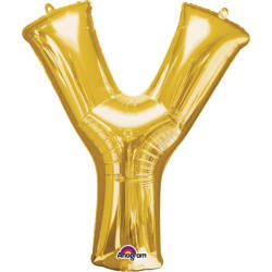 Amscan Mini balon din folie litera Y 33 cm auriu
