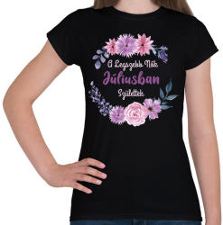 printfashion A legszebb nők júliusban születtek - Női póló - Fekete (2881774)
