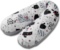 Kidizi Perna gravide 3 in 1 cu husa detasabila din bumbac 100% Kidizi Lena, lungime 160 cm, Happy Kitten (5949221102092)