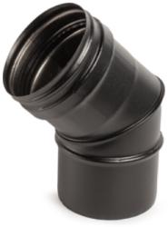 Inoxterm 45°-os rozsdamentes füstcső könyök - fekete (Ø80 mm) (P5030F)