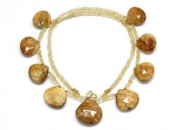  Colier Jasp Camila cu Citrin Disc Briolete Fatetate - 16-20 x 16-20 mm - Accesorii Gold Filled - concepttropic - 278,00 RON