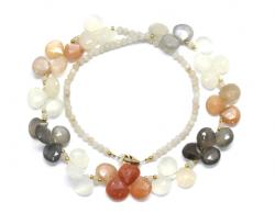 Colier Piatra Lunii cu Onix Disc Briolete Fatetate - 8-10 x 8-10 mm - Accesorii Gold Filled - concepttropic - 206,00 RON