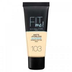 Maybelline Fit Me Matte + Poreless Foundation - Фон дьо тен с матиращ ефект за нормална към мазна кожа