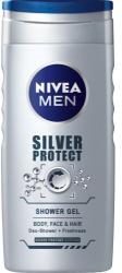 Nivea Men Silver Protect Shower Gel - Душ гел за мъже за лице, коса и тяло със сребърни йони от серията "Silver Protect