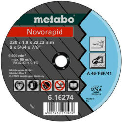 Metabo Novorapid vágókorong 115x1, 0x22, 23 Inox (616909000) - hardtools