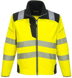 Portwest T402 PW3 Hi-Vis Softshell kabát Sárga/Fekete - 6XL (PW-T402YBR6XL) - megatool