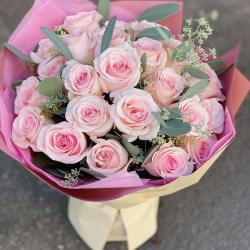 ImodFlowers Buchet de flori cu 25 trandafiri roz