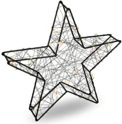 Nexos Karácsonyi csillag időzítővel - 25 LED meleg fehér (BI11069_SCHW)