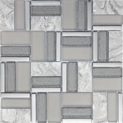 INTERMATEX Mozaic gri din sticla si marmura Time Grey 30x30 cm (IMTX-Time Grey)
