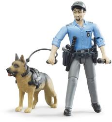 BRUDER Figurina politist cu caine, Bruder 62150 (62150)