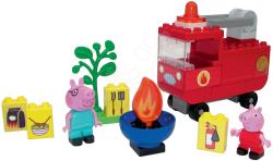 BIG Joc de construit Peppa Pig Fire Engine PlayBIG Bloxx BIG Mașină de pompieri cu 2 figurine 40 piese de la 1, 5-5 ani (BIG57146)