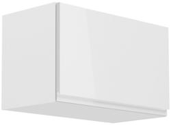 TEMPO KONDELA Dulap superior, alb / alb extra lucios, AURORA G60KN
