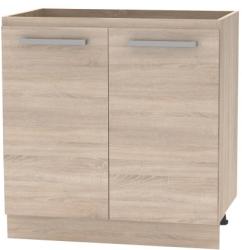 TEMPO KONDELA Cabinet inferior 80 2 DV, stejar sonoma, NOVA PLUS NOPL-060-0S