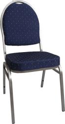 TEMPO KONDELA Scaun, stivuibil, material albastru / cadru gri, JEFF 3 NEW