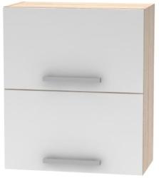 TEMPO KONDELA Cabinet superior batant 2DV, stejar sonoma/alb, NOVA PLUS NOPL-008-VH