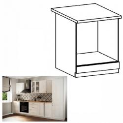 TEMPO KONDELA Dulap inferior D60ZK pentru electrocasnice încorporate, alb/pin Andersen, SICILIA