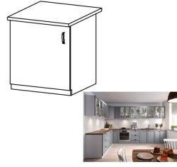 TEMPO KONDELA Cabinet inferior, gri mat/alb, model universal, LAYLA D601F