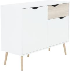 TEMPO KONDELA Comodă, stejar sonoma/alb, OSLO 75387 Comoda