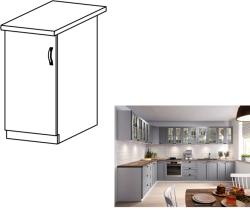 TEMPO KONDELA Cabinet inferior, gri mat/alb, model universal, LAYLA D40