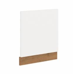 TEMPO KONDELA Uşă pentru maşina de spălat vase încorporată, stejar Lancelot/alb extra lucios HG, VEGA ZM 570x596