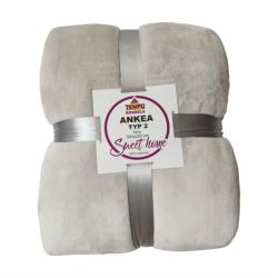 TEMPO KONDELA Pătură cu două feţe, alb/crem, 205x220, ANKEA TYP 2 Patura