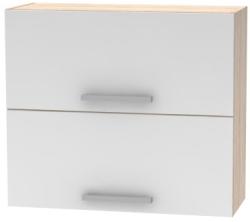 TEMPO KONDELA Cabinet superior batant 2DV, stejar sonoma/alb, NOVA PLUS NOPL-015-OH