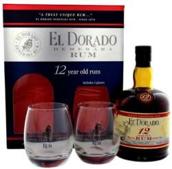El Dorado 12 éves rum - 0, 7L (40%) + 2 pohár Guyana Rum papír díszdobozban