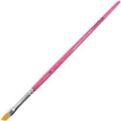 NANI Pensulă NANI pentru gel oblică, mărimea 2 - Glitter Pink
