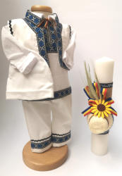 Magazin Traditional Set Traditional Botez - Costumas baiat Lumanare baiat Ludovic