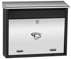  LUX1 cutie poștală Neagră + oțel inoxidabil (1000K16973)