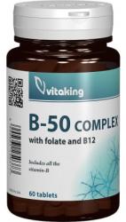 Vitaking Complex Mega B-50 cu Folat, 60 cpr, Vitaking