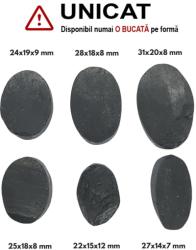 Cabochon Turmalina Neagra Druzy de Forma Ovala - 22-31 x 14-20 x 8-12 mm