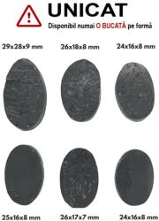 Cabochon Turmalina Neagra Druzy de Forma Ovala - 24-29 x 16-18 x 7-9 mm