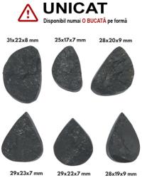  Cabochon Turmalina Neagra Druzy de Forma Neregulata - Picatura - 25-31 x 17-23 x 7-9 mm