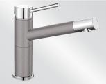 BLANCO ALTA Compact SILGRANIT® / alumetál / króm HD álló egykaros konyhai mosogató csaptelep, magasnyomású, forgatható fejjel, 515316 (515316)