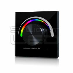 S-LIGHTLED SL-2836E-B RGB LED távszabályzó fali forgógombos fekete (LEDV4244)