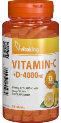 Vitaking Vitamina C + D cu bioflavonoide, 90 cpr, Vitaking