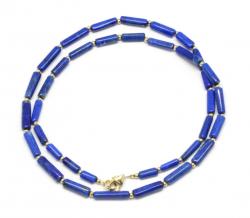  Colier Lapis Lazuli Tub - 7-13 x 3-3, 5 mm - Accesorii Gold Filled