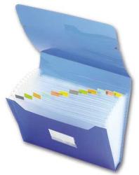 Office Depot 6 rekeszes áttetsző kék harmonika irattartó (1435811) - bestbyte