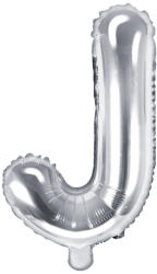 PartyDeco Balon din folie Mini - Litera J 35 cm argintiu